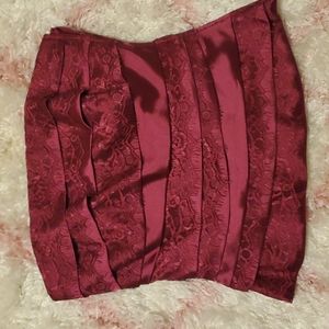 White house black market red lace bustier